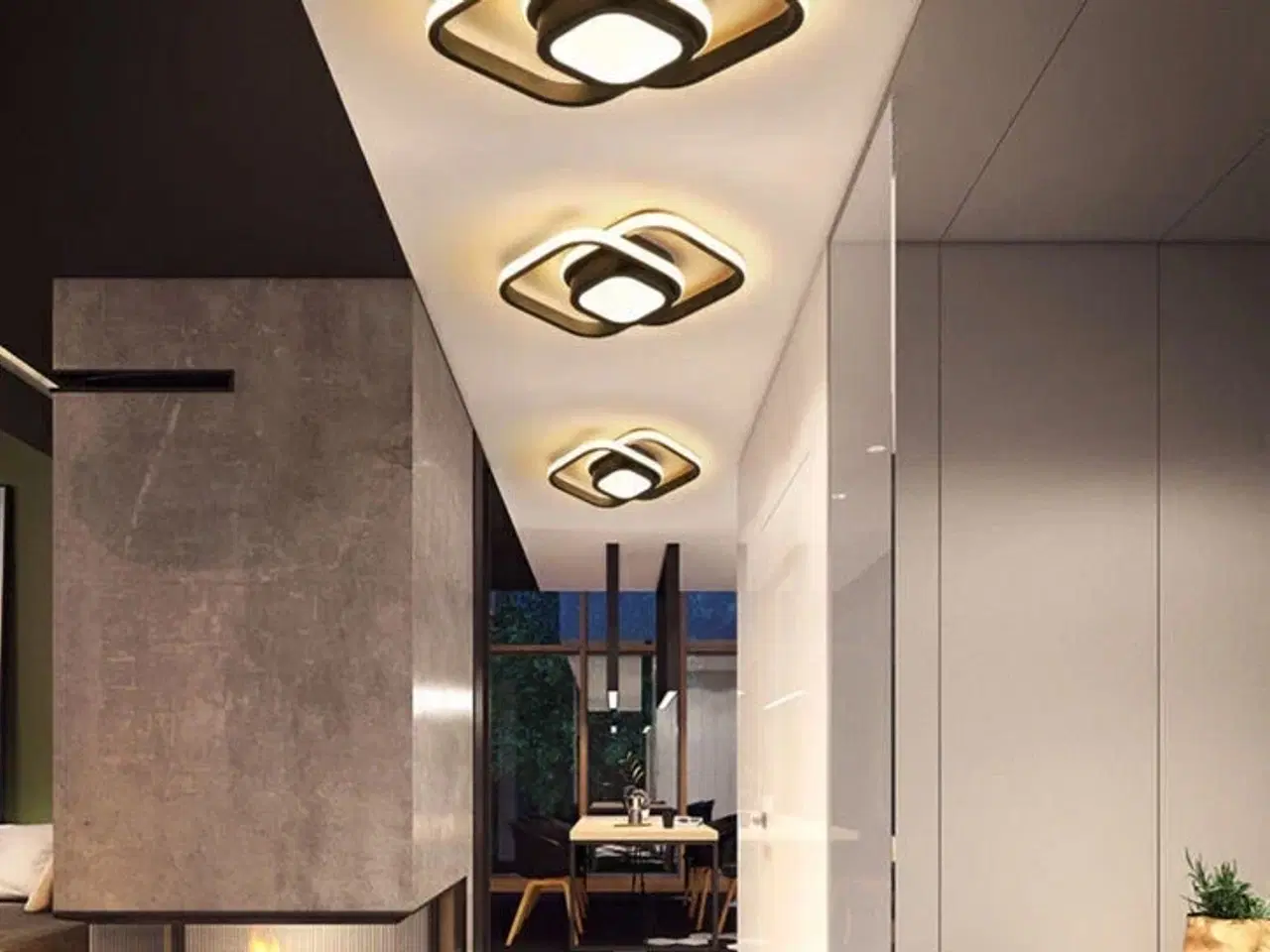 Billede 2 - 2 stk. Aurora Prestige Loftlampe firkantet 36W