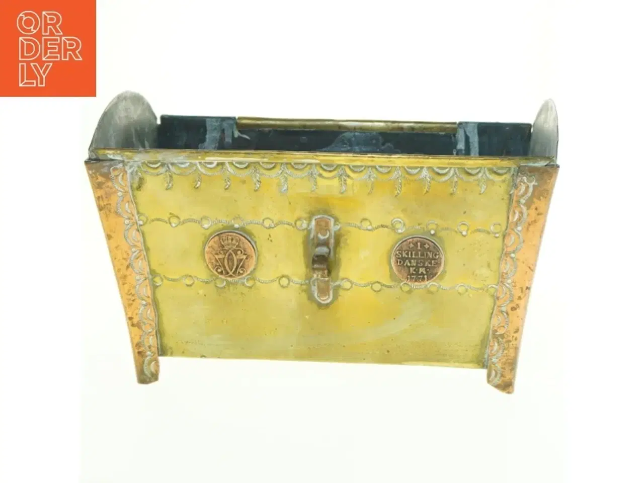 Billede 3 - Antik messing kiste (str. 29 x 16 cm)