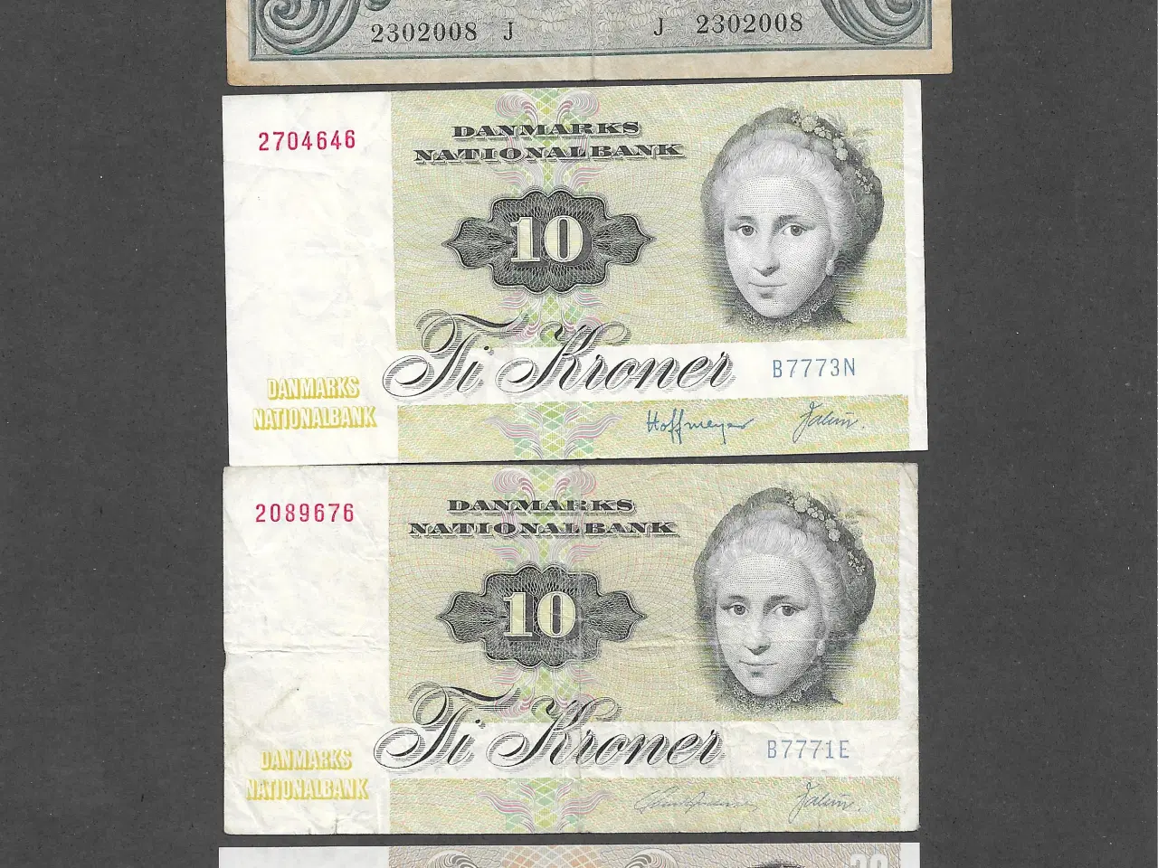 Billede 1 - 5 kr.-10 kr.-10kr.-20 kr. danske sedler