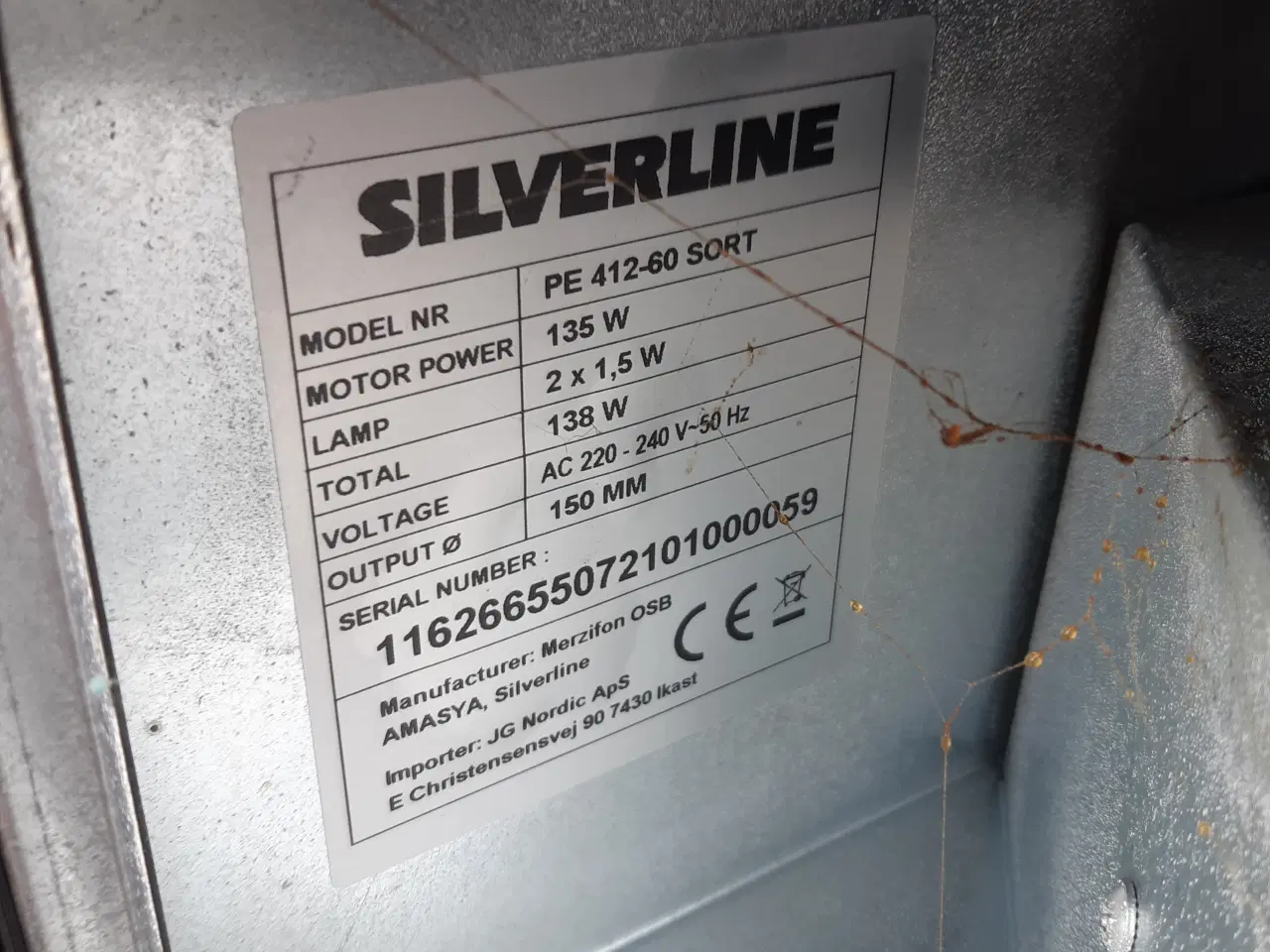 Billede 3 - Silverline PE412 emhætte med aftræk