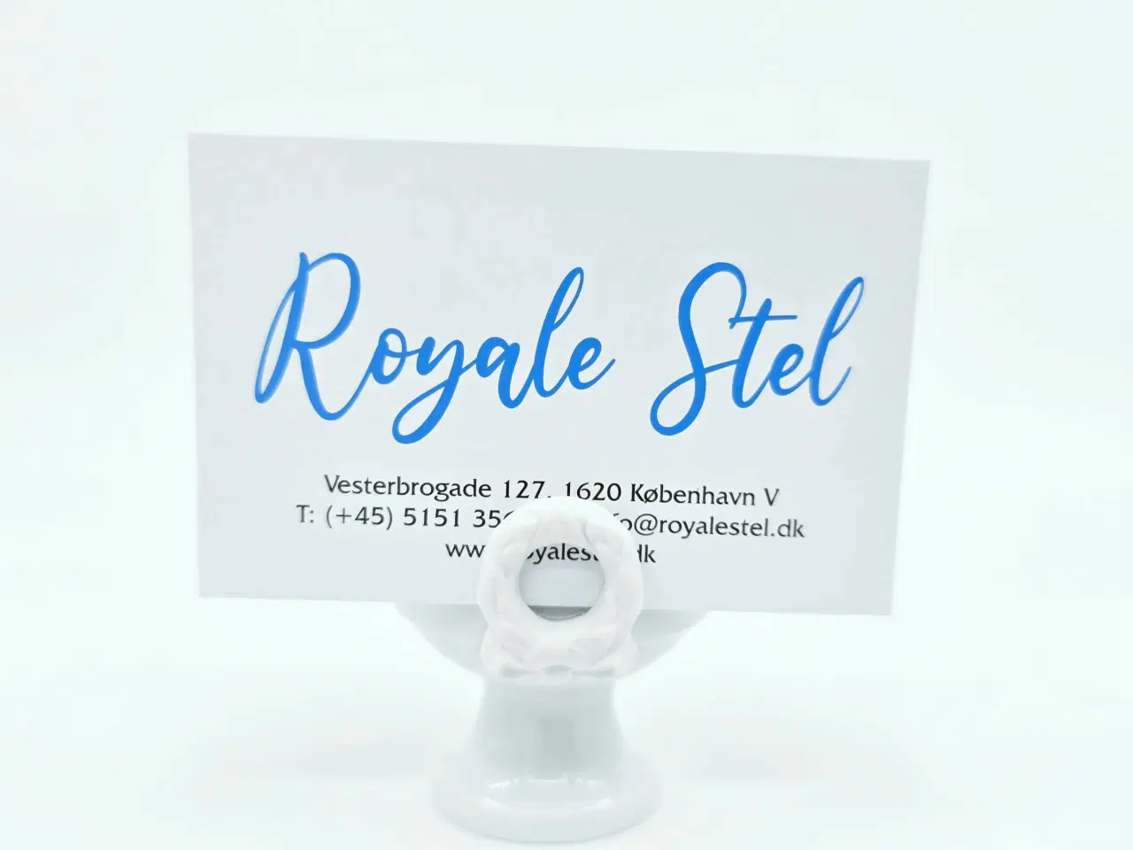 Billede 3 - Royal Copenhagen Hvid Vifte Bordkortholder/ Kuvert