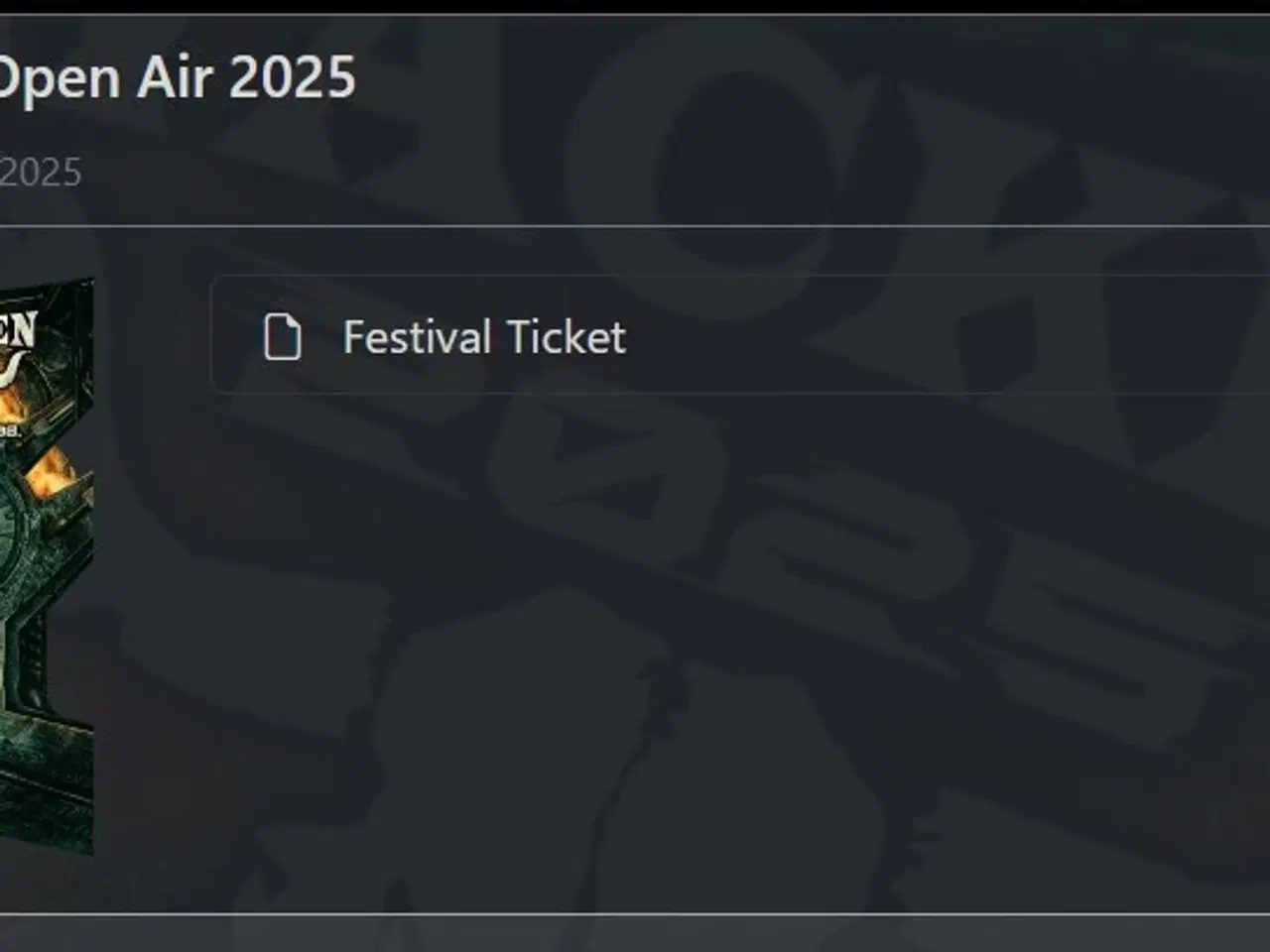 Billede 1 - Wacken Open Air 2025 : 2 stk billetter til salg