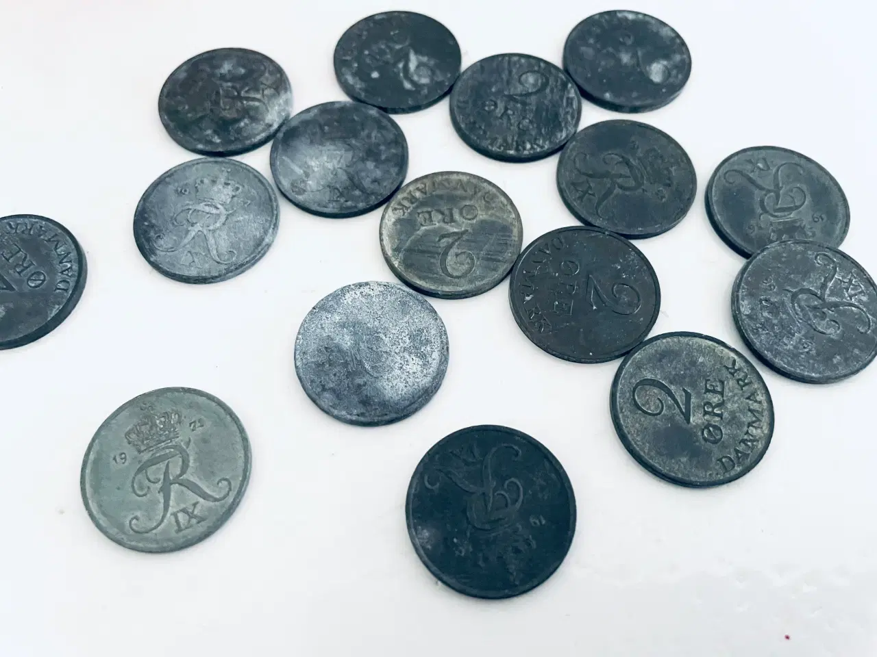 Billede 3 - 16 stk. danske 2 øre