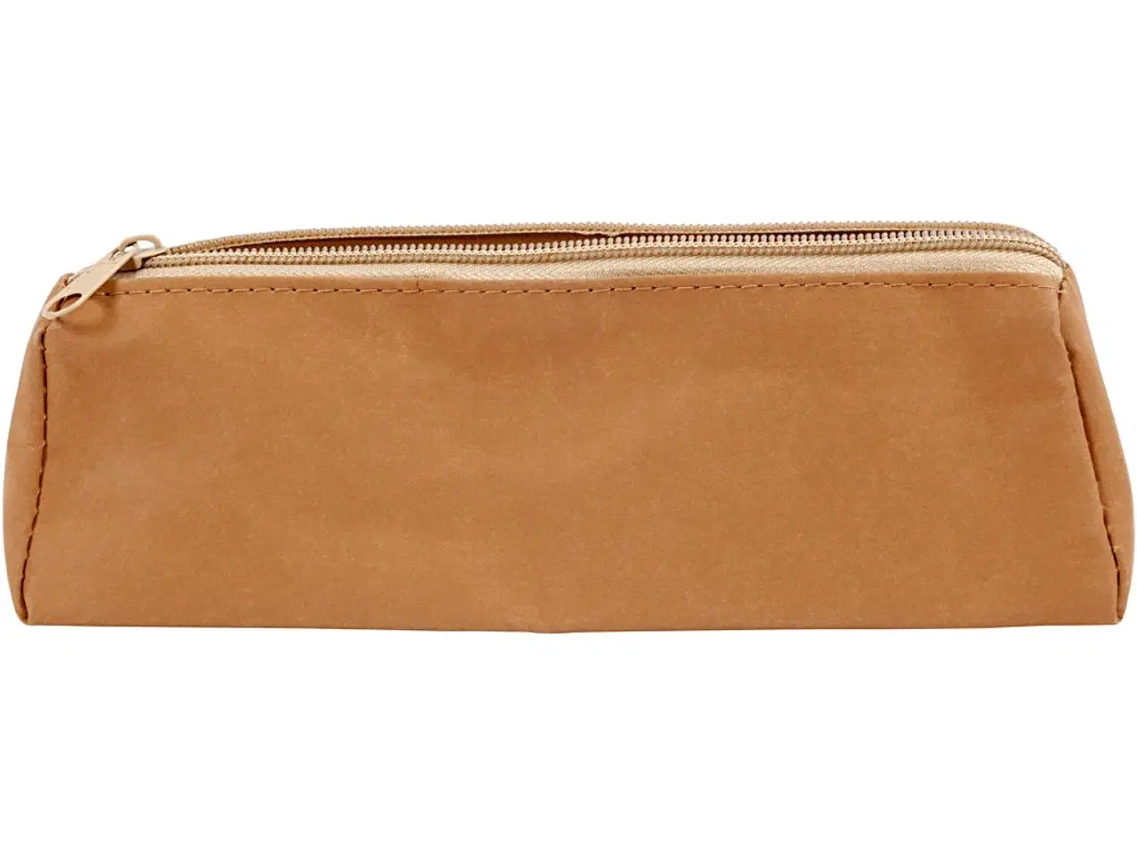 Billede 1 - Trekantet penalhus i lys brun - 20x7x7 cm