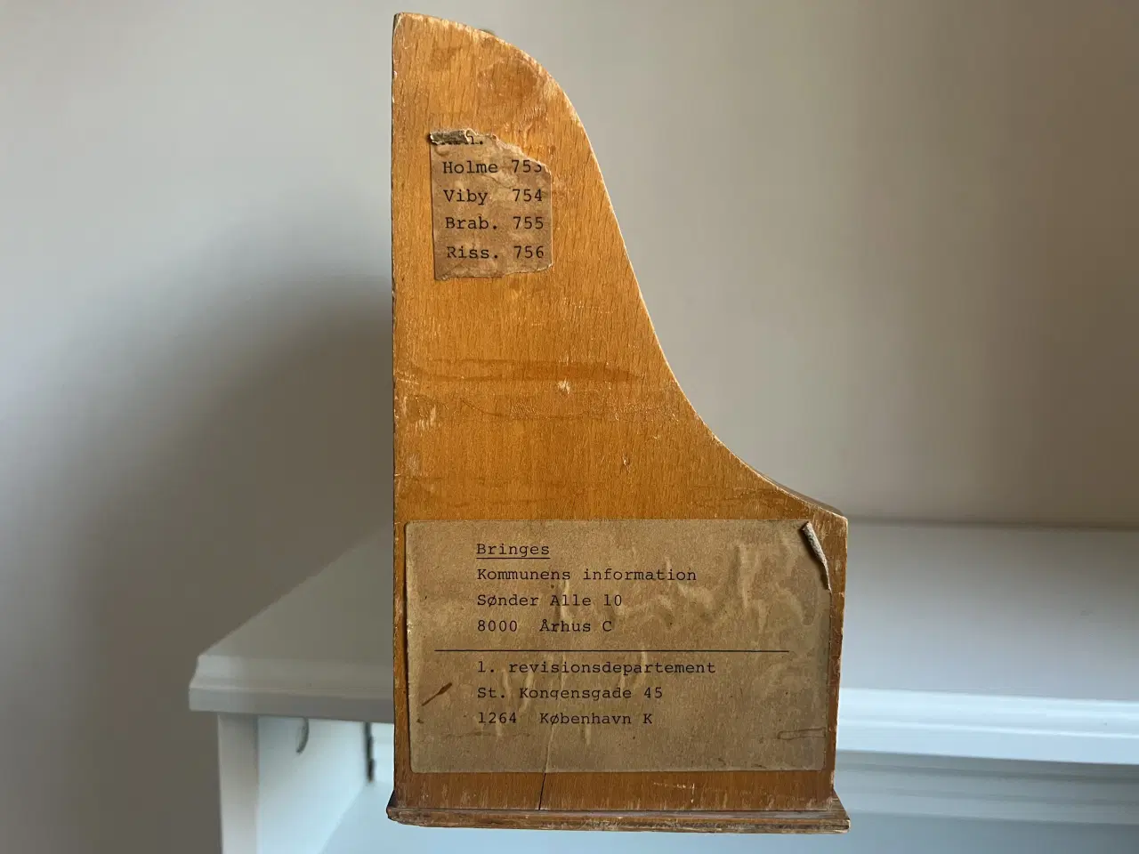 Billede 5 - Flot gammel brevordner i træ 