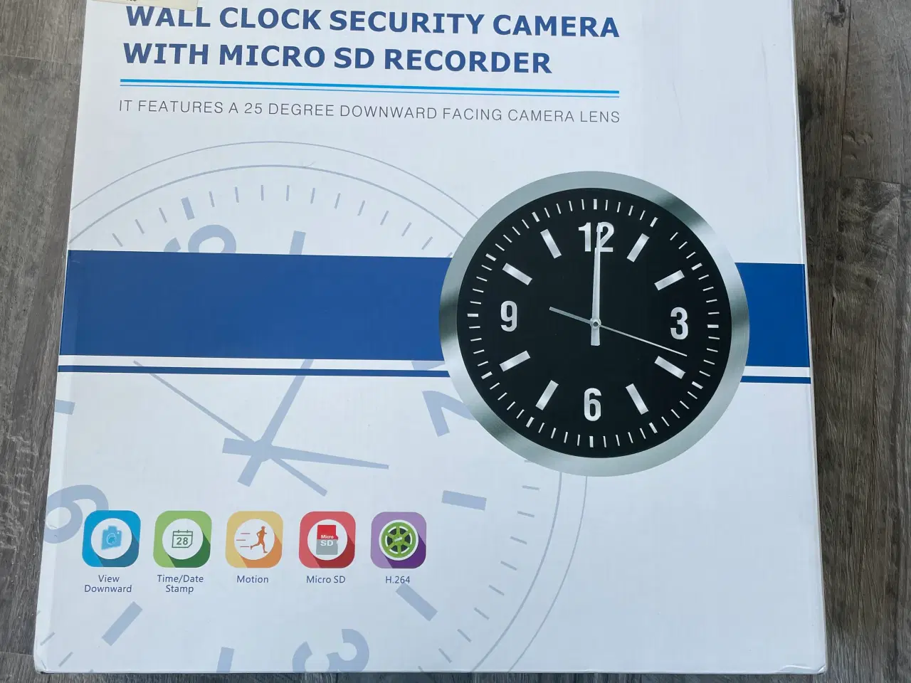 Billede 1 - vægur med indbygget sikkerhedskamera og mikro SD