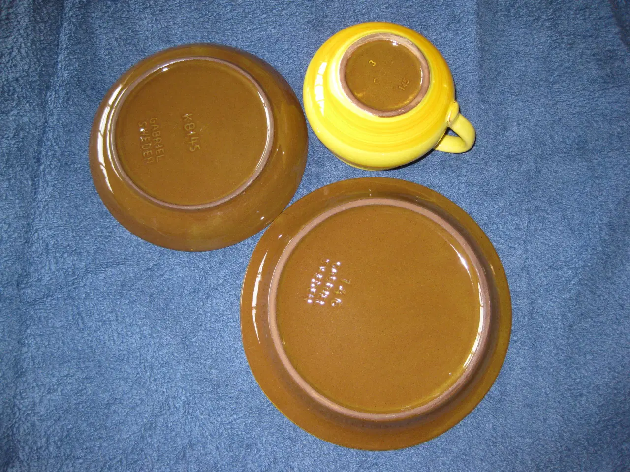 Billede 3 - Kaffe Te sæt, keramisk. Kop, underkop, tallerken.