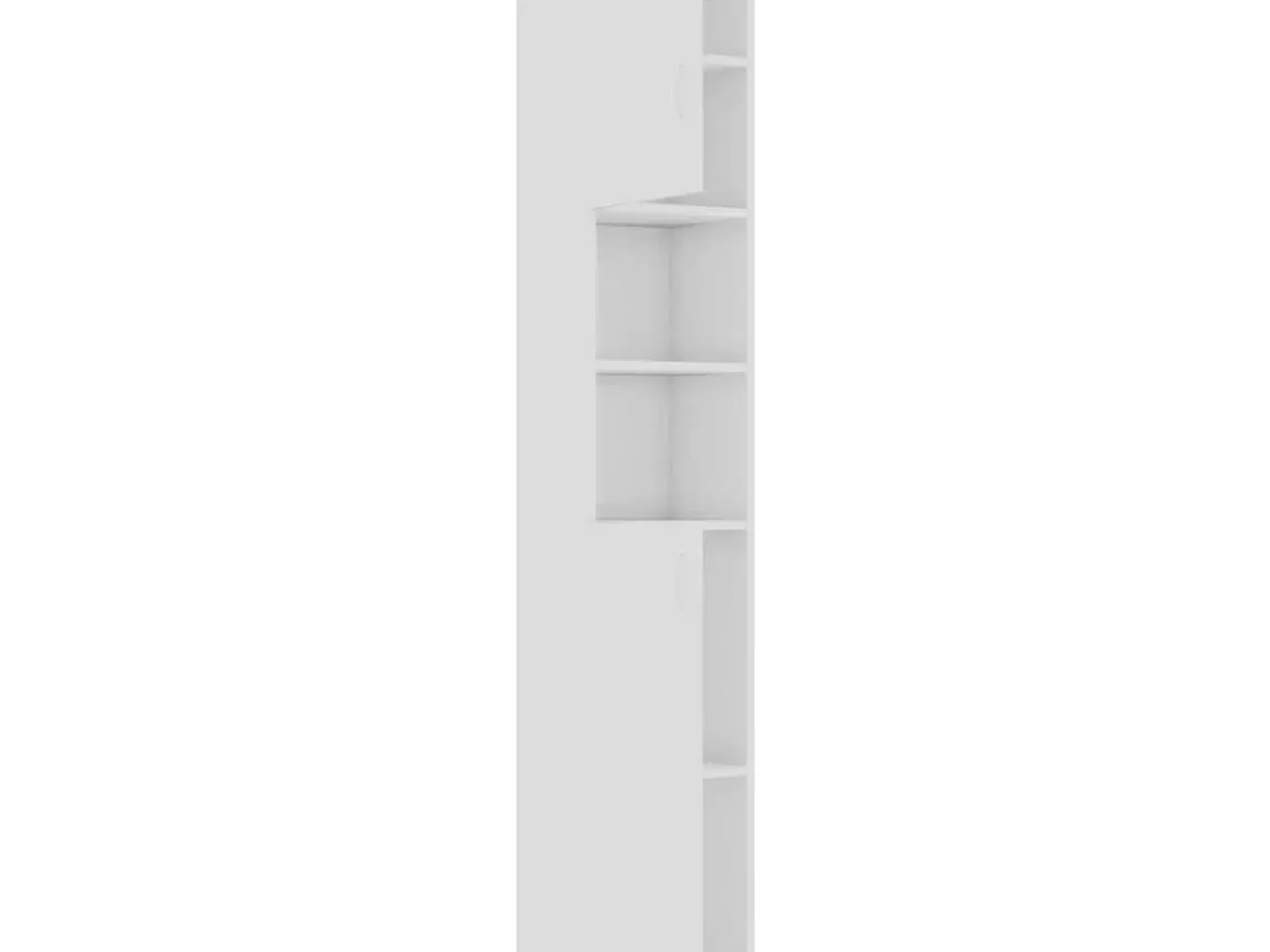 Billede 6 - Badeværelsesskab 32x25,5x190 cm konstrueret træ hvid højglans