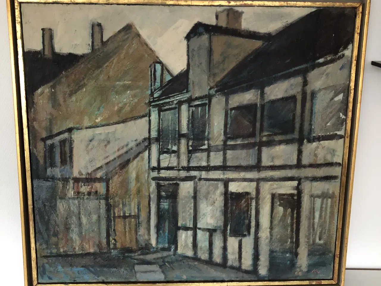 Billede 1 - Flot maleri fra Kurt Nedergaard 66x77cm