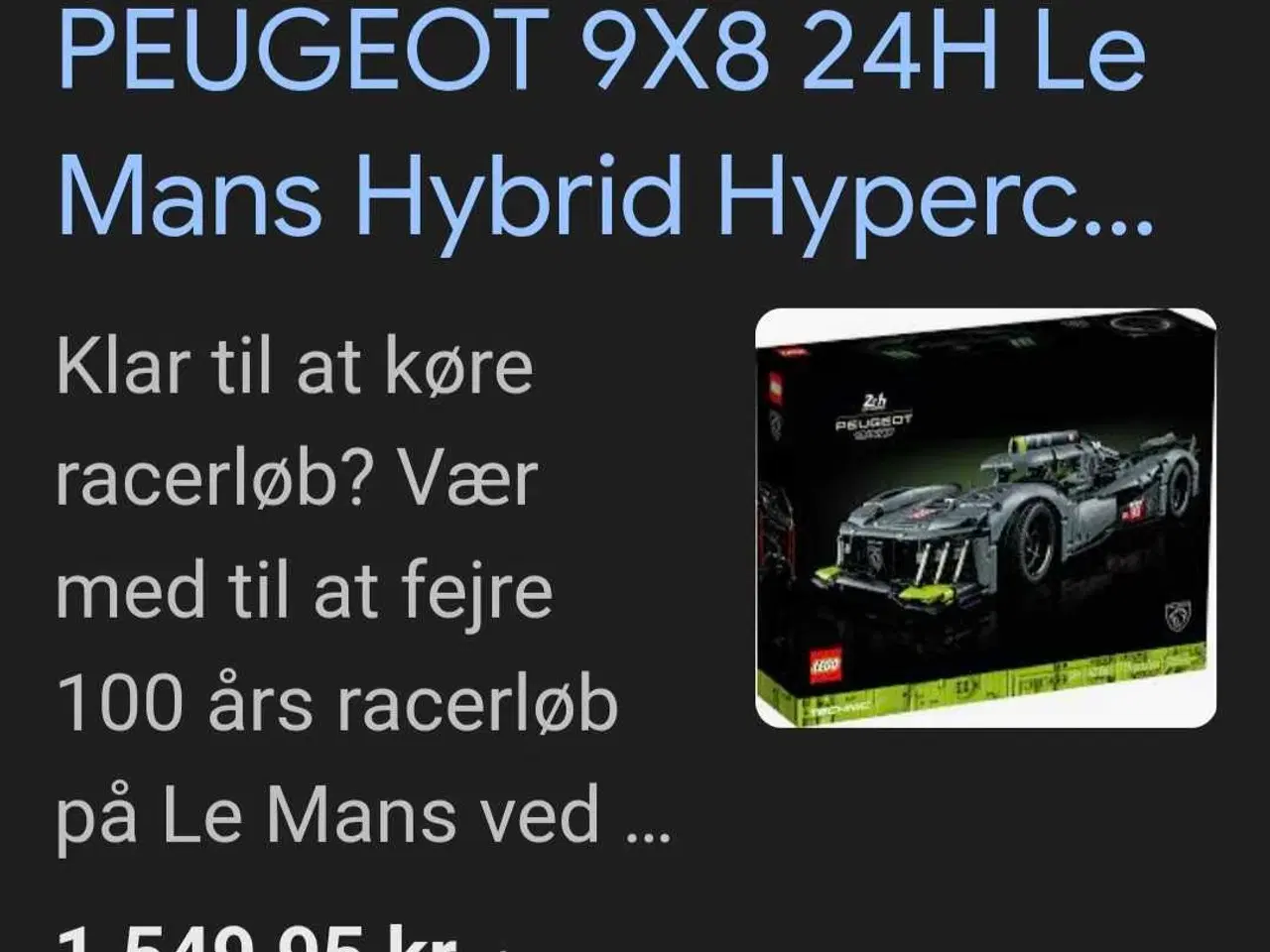 Billede 10 - Lego PEUGEOT bil