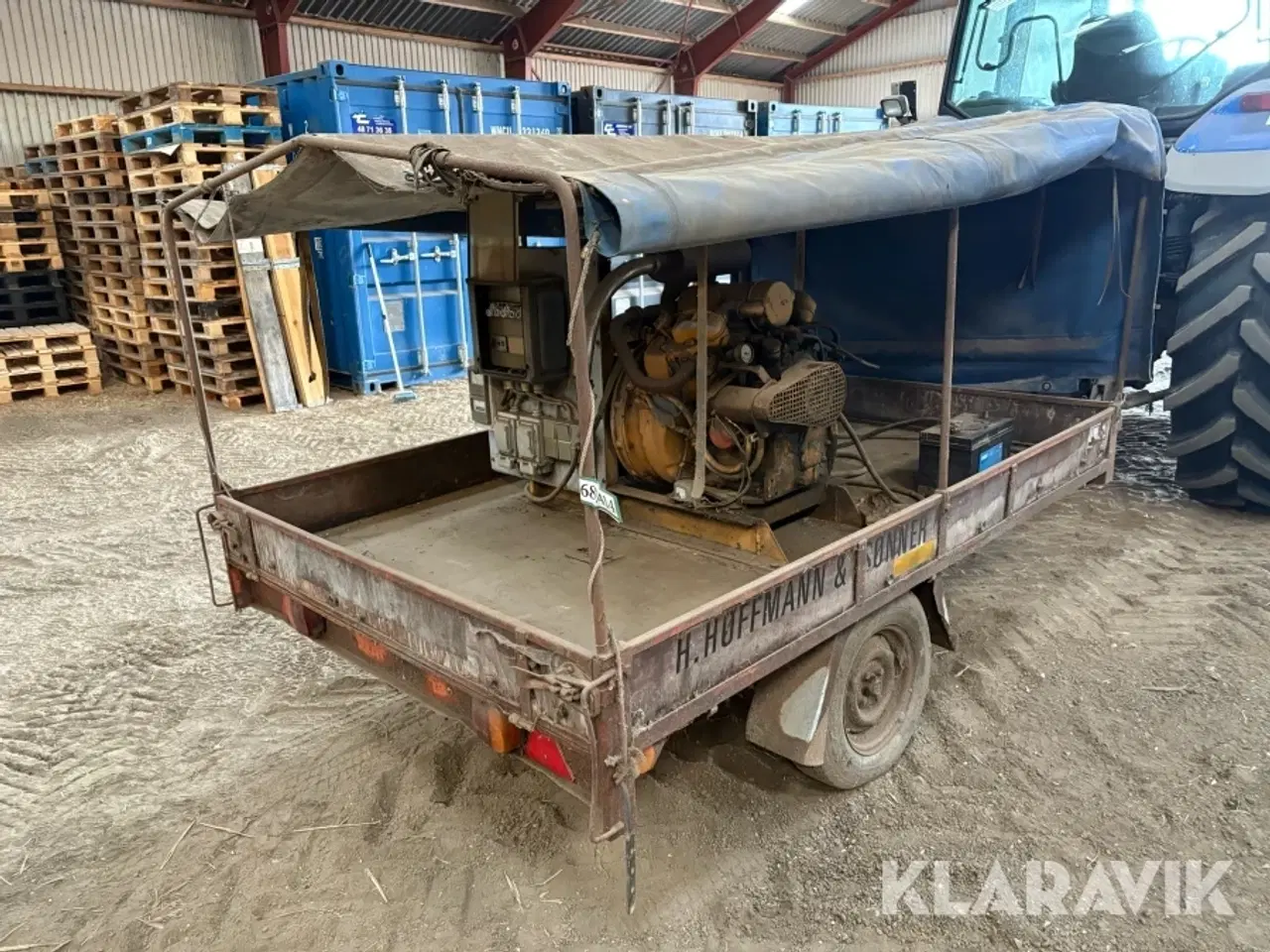 Billede 1 - Generatoranlæg med vogn Farymann Diesel