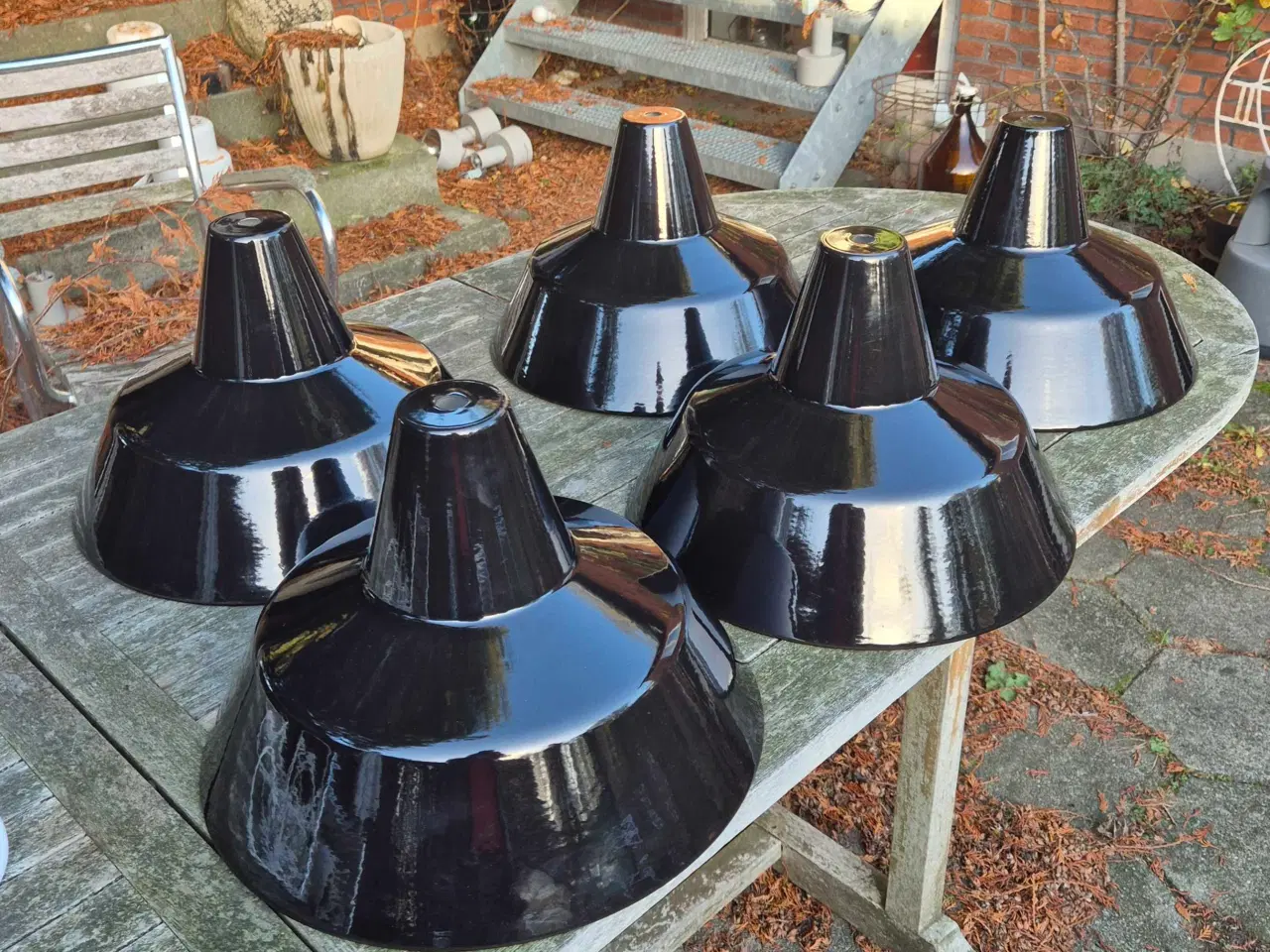 Billede 1 - Sorte emaljerede værkstedspendler 