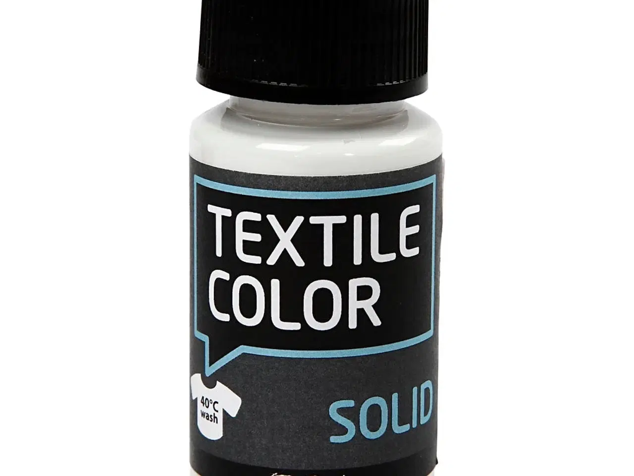 Billede 1 - Textile Solid, dækkende, hvid, 50ml/ 1 fl.