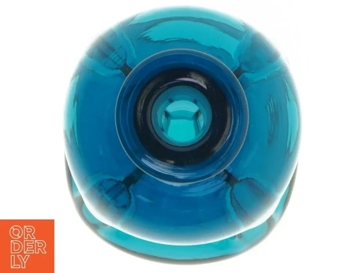 Billede 6 - Sæt af blå glasflasker (str. 27 og 14 cm)