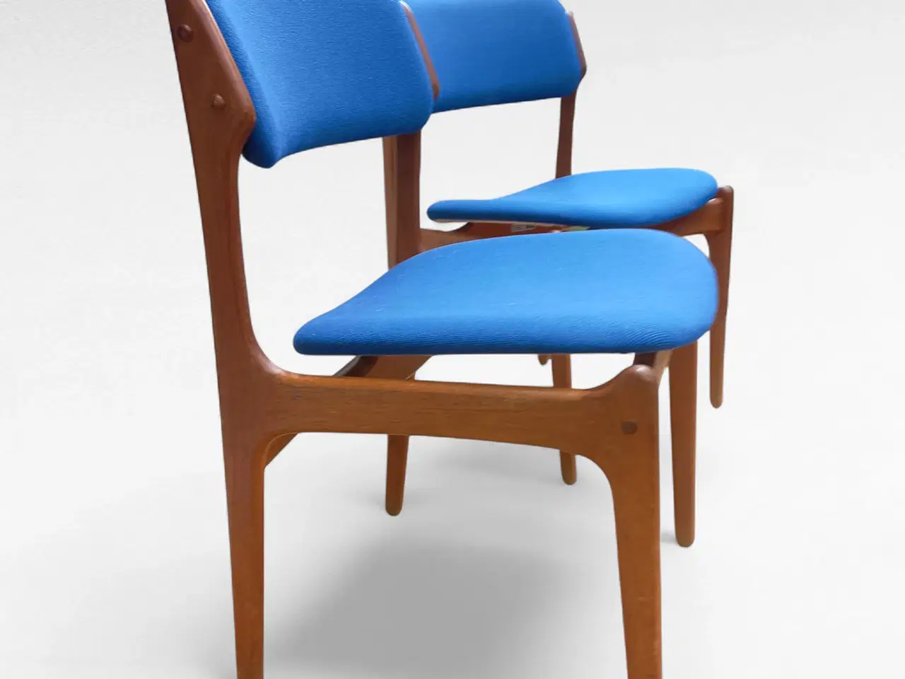 Billede 5 - Sæt af 2 Erik Buck Model 49 Spisestuestole i Teak 