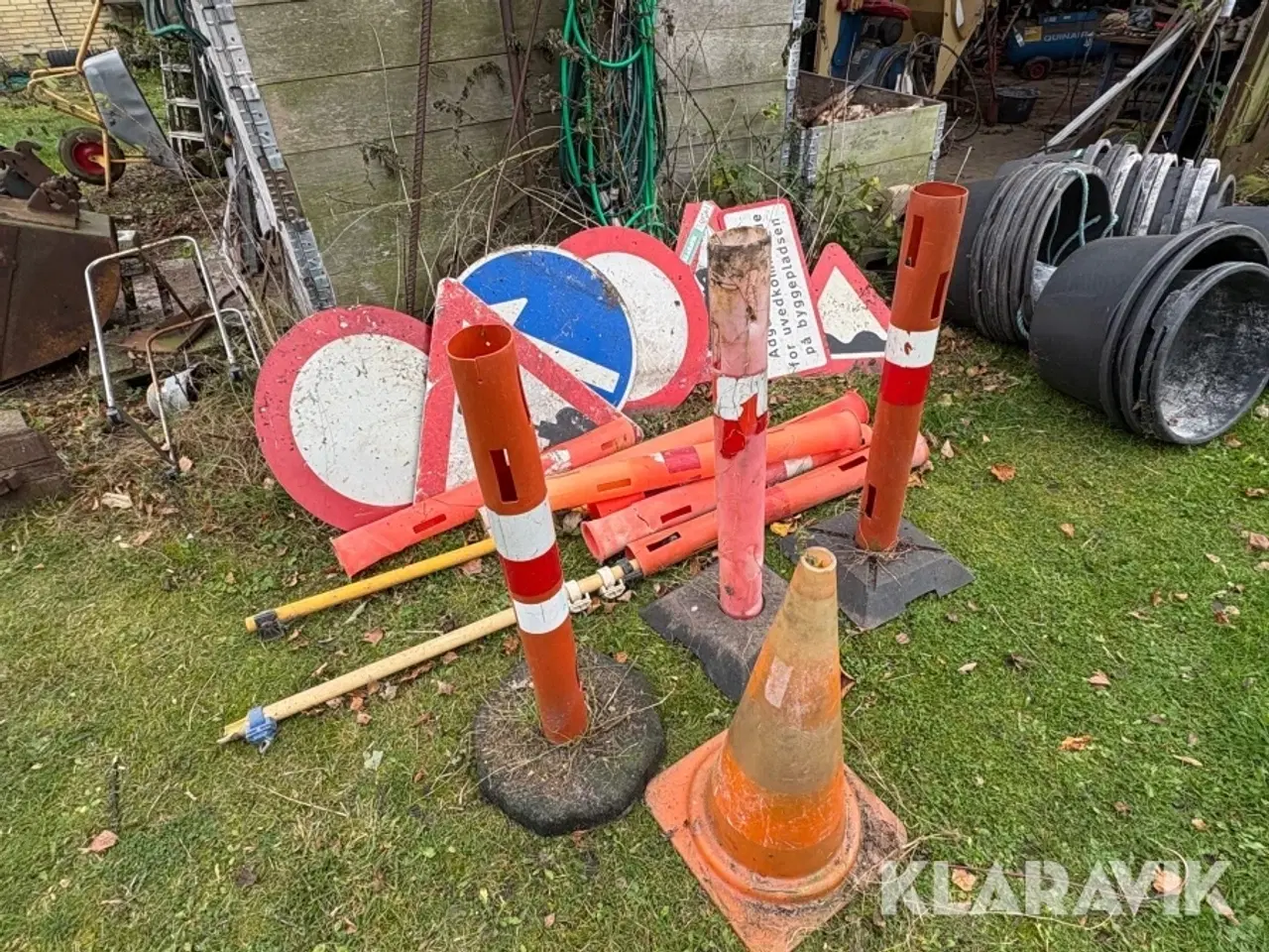 Billede 2 - Blandet trafik skilte og kegler