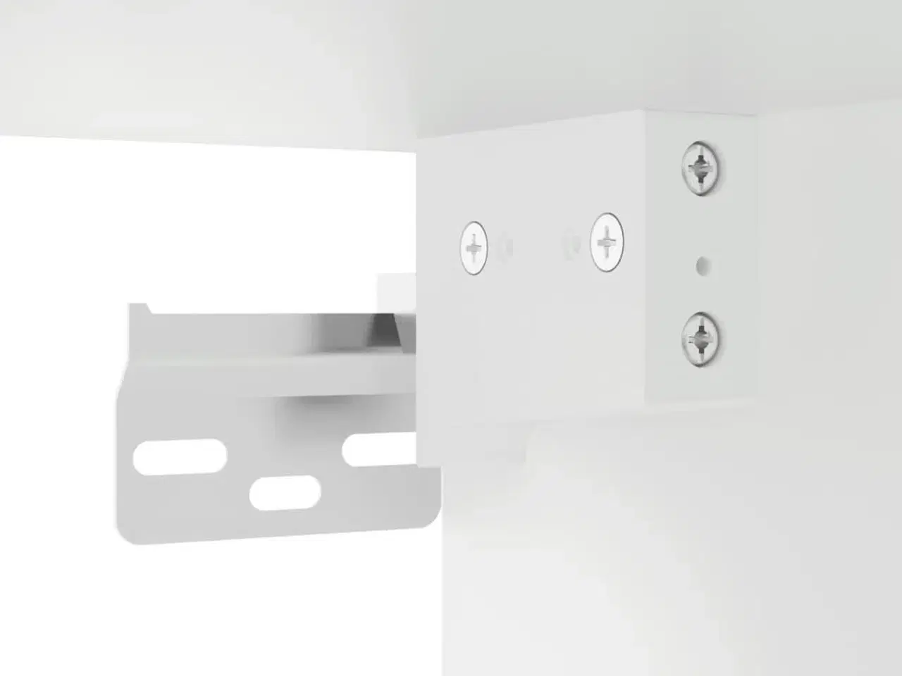 Billede 7 - Væghængt skrivebord 105x48x75 cm konstrueret træ hvid