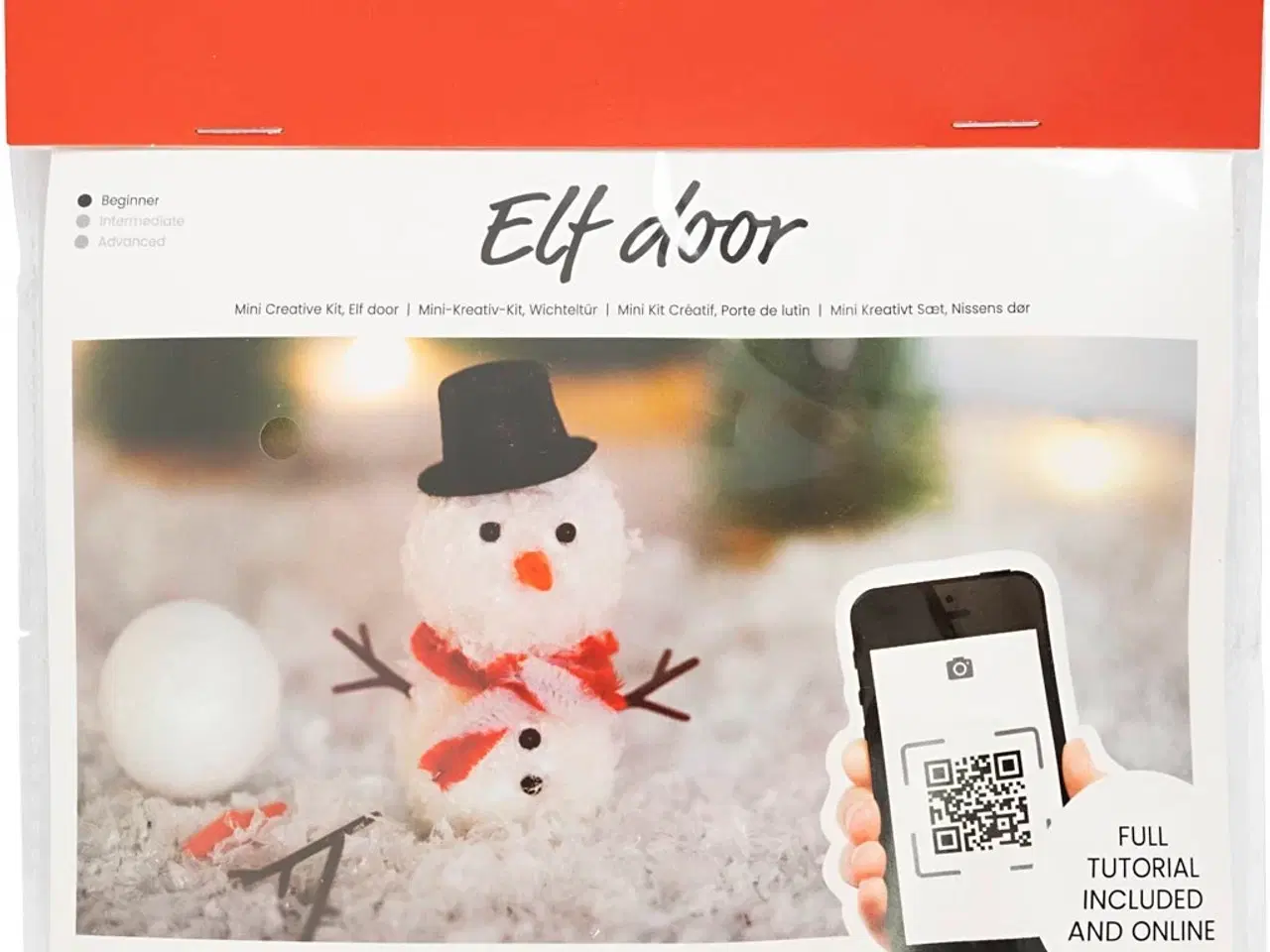 Billede 1 - Mini DIY Nissens Dør Kit med Snemand - 1 pk