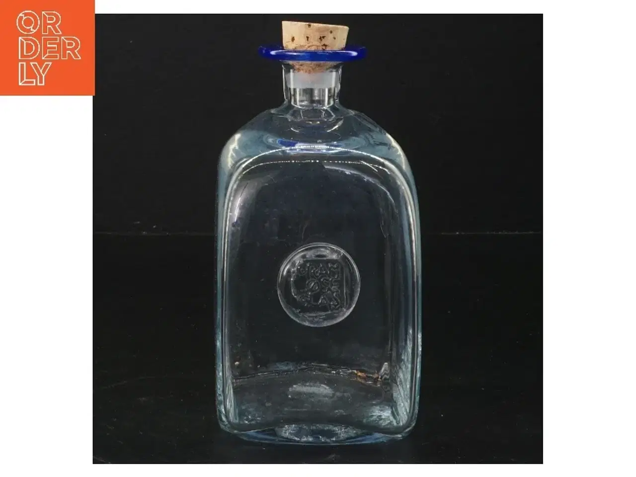 Billede 1 - Glasflaske med korkprop (str. 17x8x8 cm)