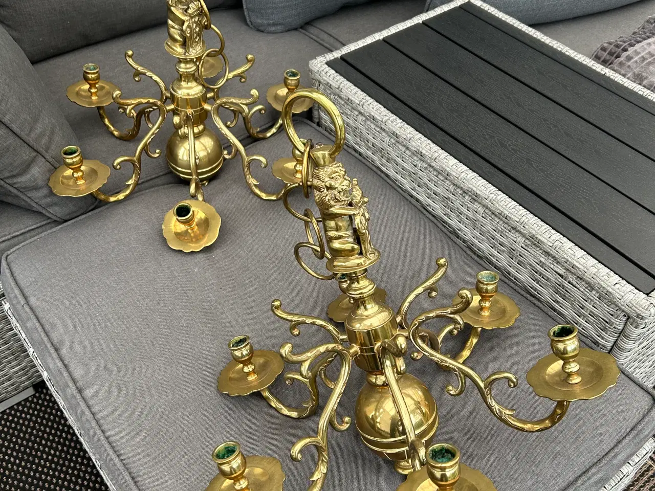 Billede 1 - Stilfulde messing lysekroner