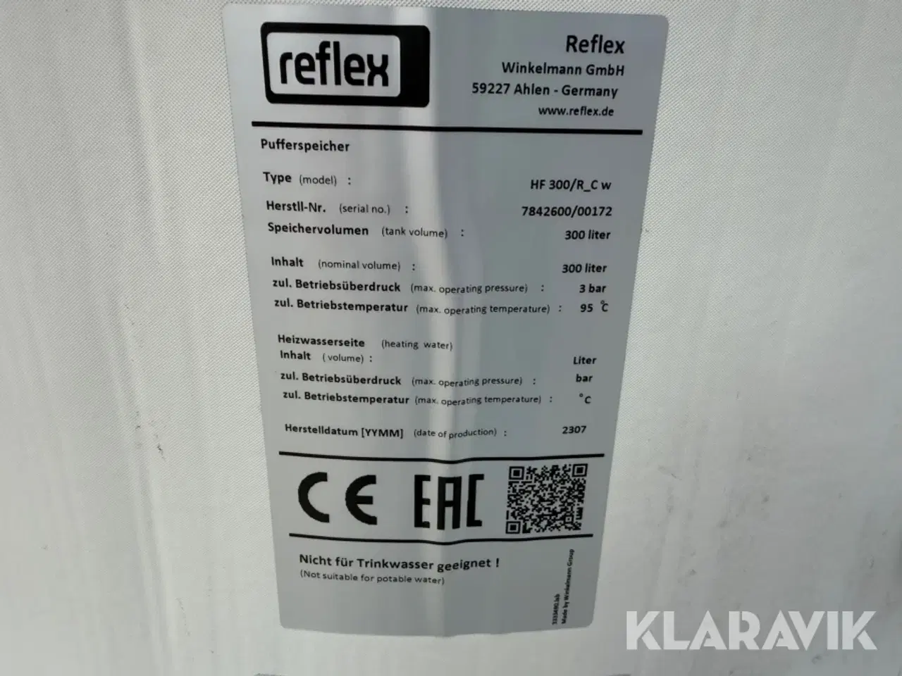 Billede 9 - Buffer/akkumuleringstank Reflex Stora HF 300 1 styk