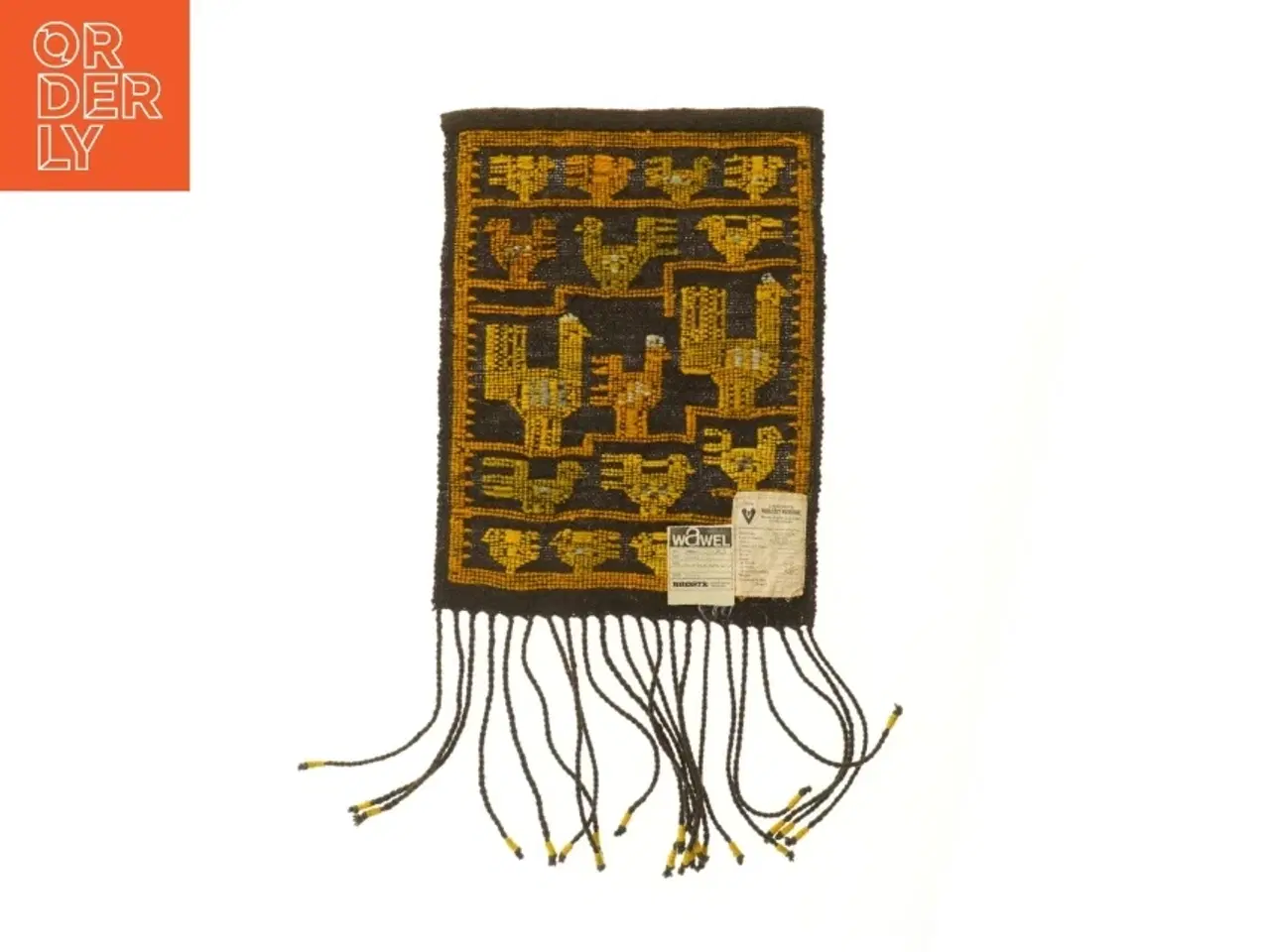 Billede 3 - Vævet Vægtæppe med fugle (str. 56x40 cm)