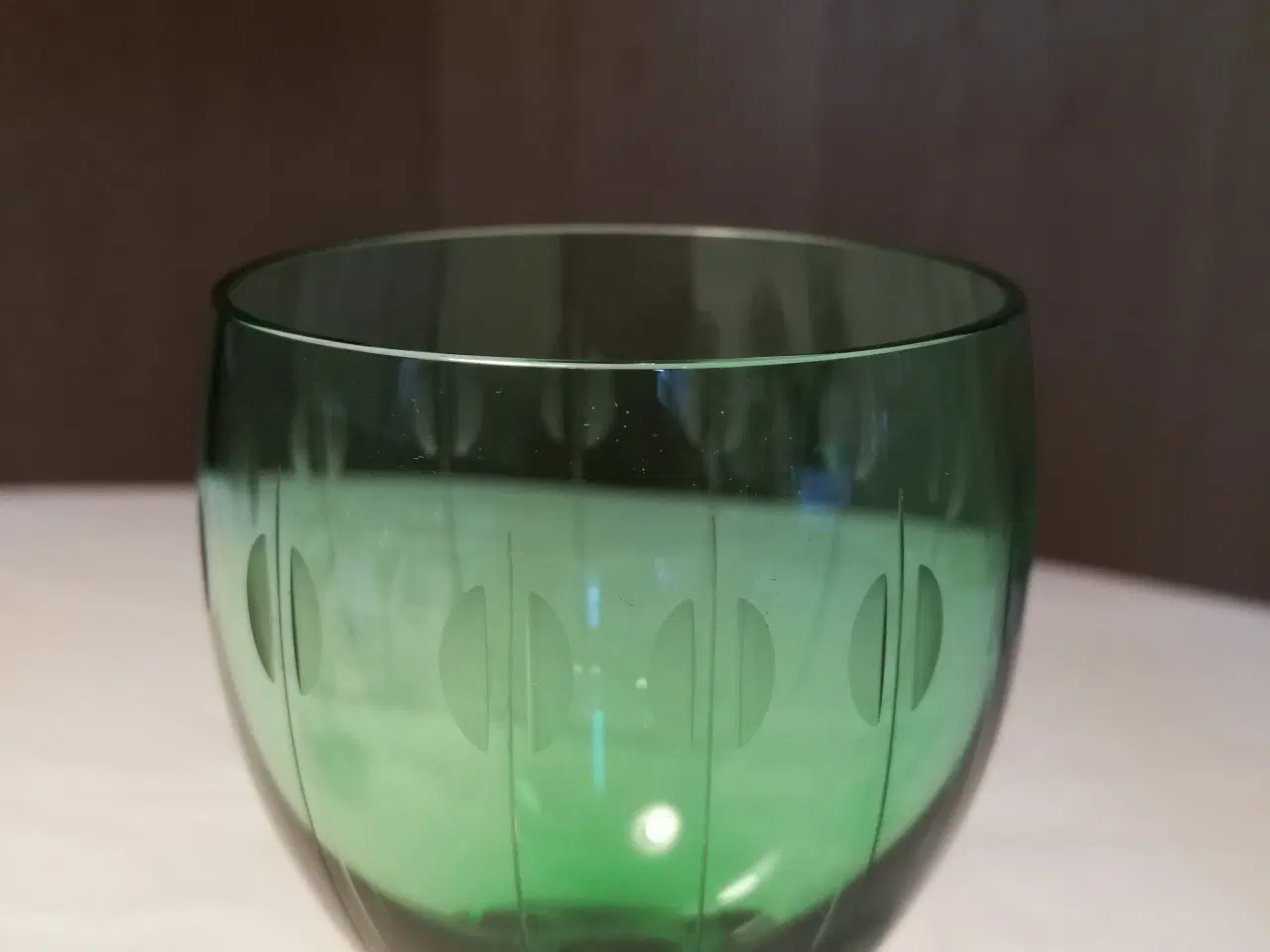 Billede 3 - 12 Kirsten Piil grønne rhinskvin/hvidvin glas 