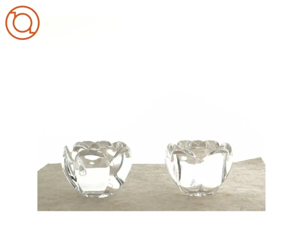 Billede 1 - Lotus fyrfadsstager fra Holmegaard (str. 7 x 10 cm)