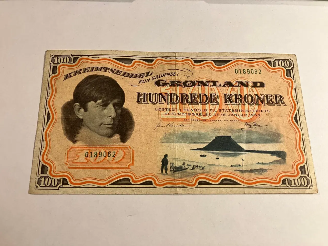 Billede 1 - 100 kroner Grønland 1953