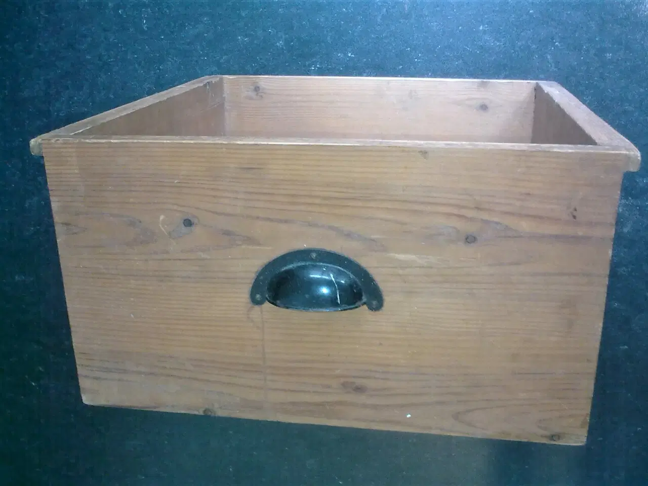 Billede 1 - Trækasse antik fyrretræ planke skuffe T Brænde