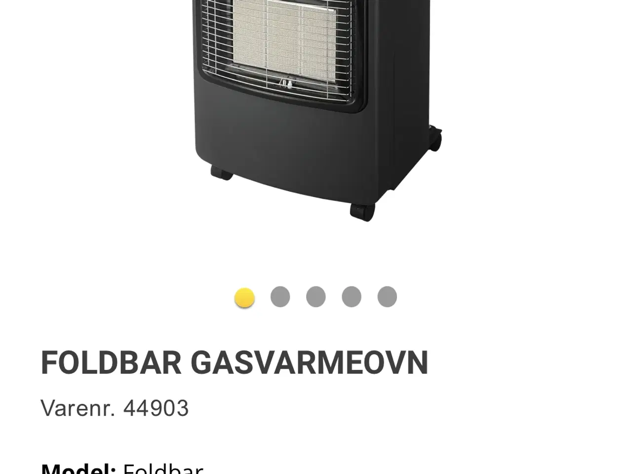 Billede 1 - Foldbar gasvarmeovn