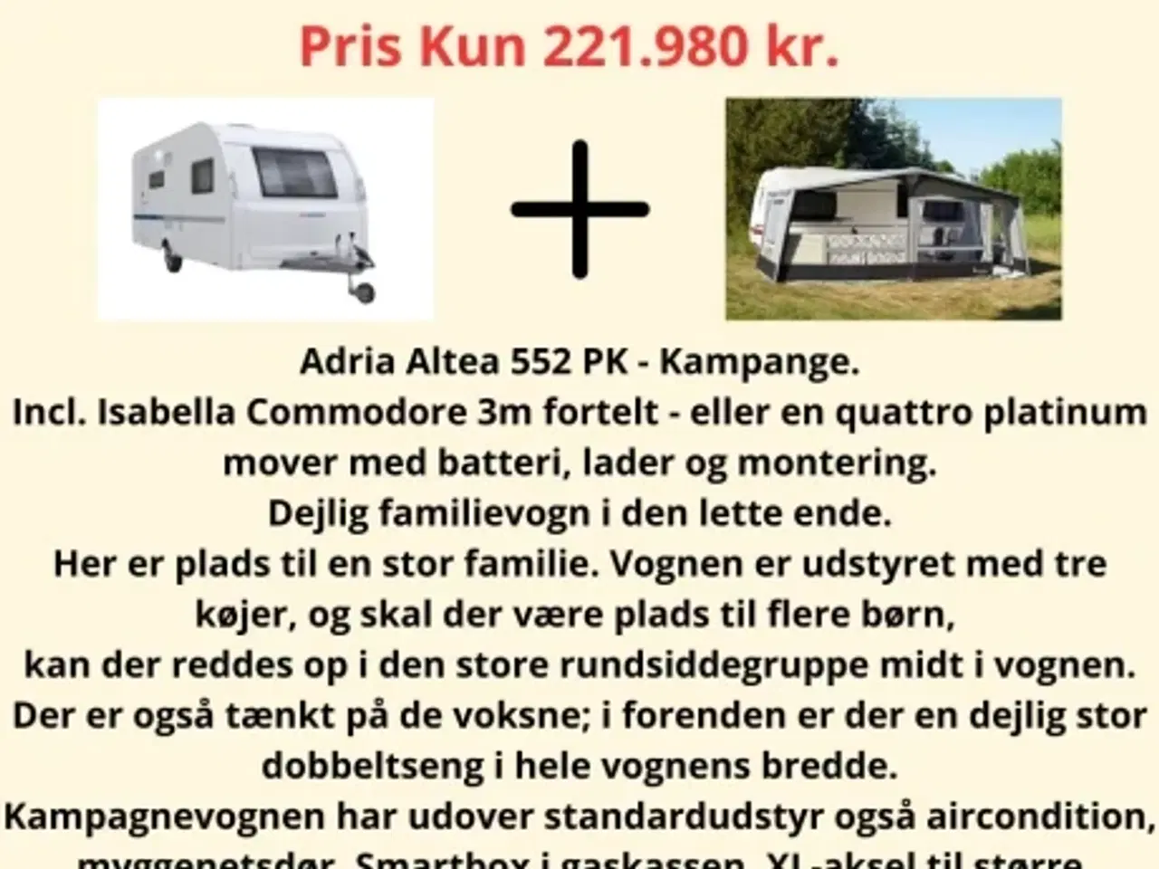 Billede 1 - Adria Altea 552 PK Kampagne