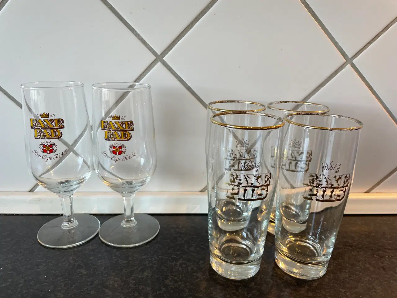 Billede 1 - Forskellelige Faxe ølglas samlet