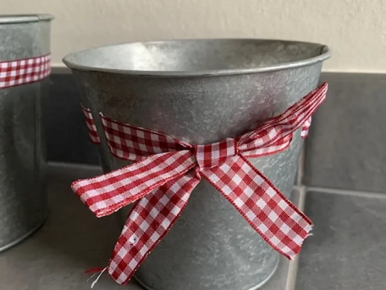 Billede 5 - Zink urtepotteskjulere / spande - 3 stk. NYE