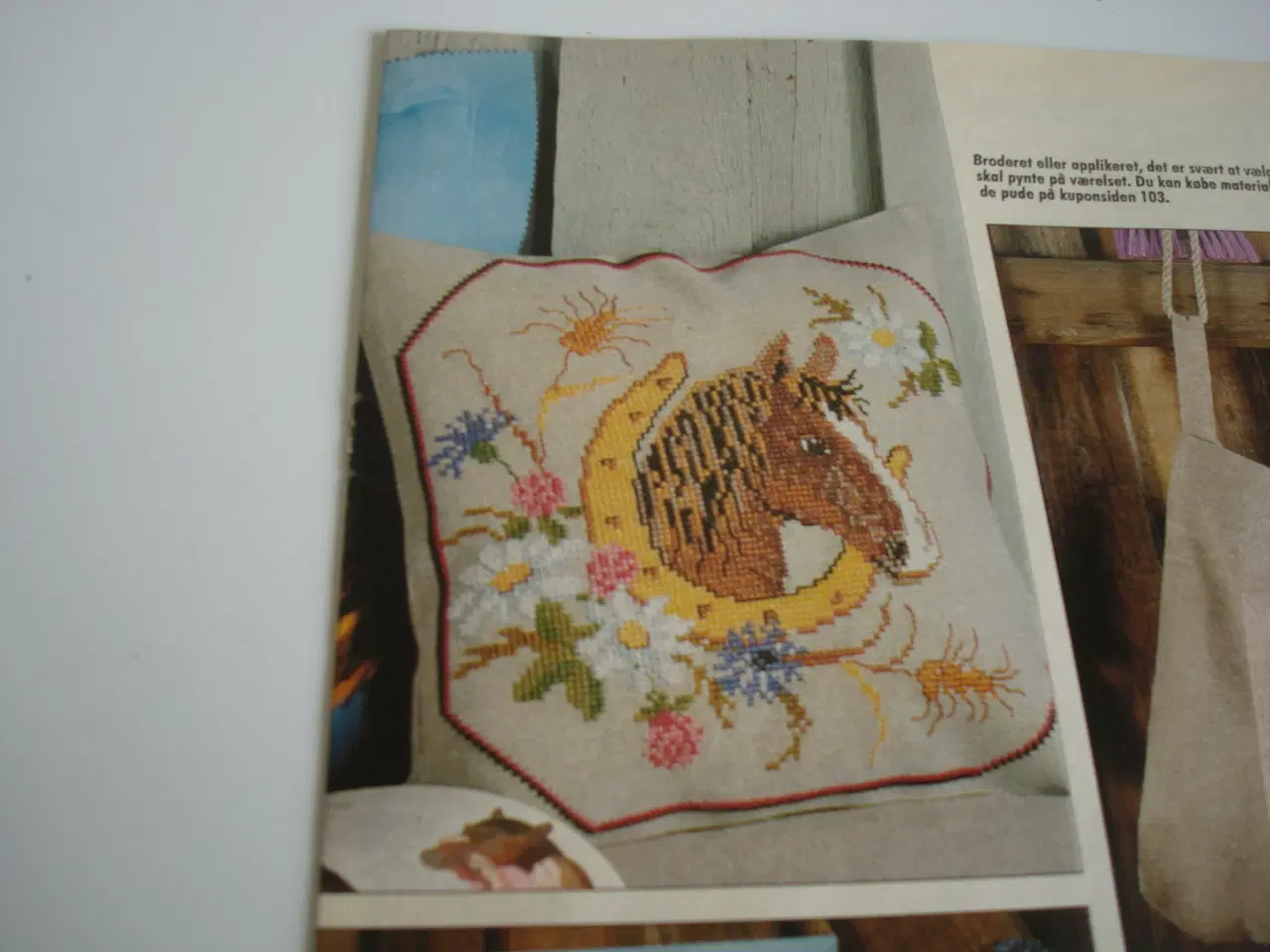 Billede 1 - Mønster til hestepude med blomster