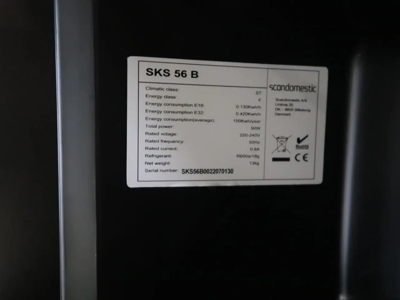 Billede 3 - Køleskab SCANDOMESTIC SKS 56 B