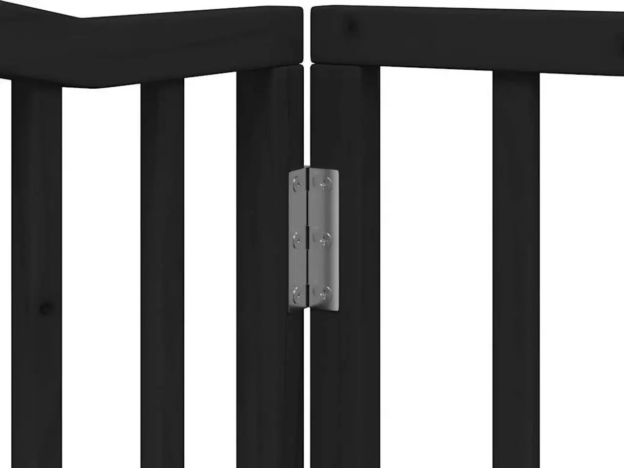 Billede 10 - Hundelåge med dør 4 paneler 300 cm foldbar poppeltræ sort