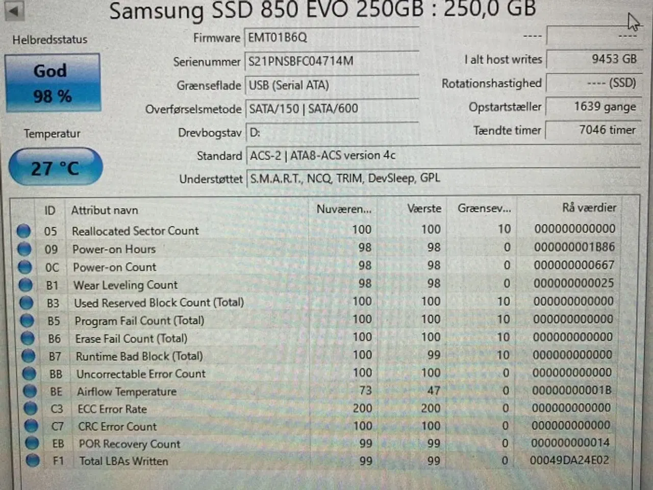 Billede 2 - SSD Samsung 850 EVO – harddisk 