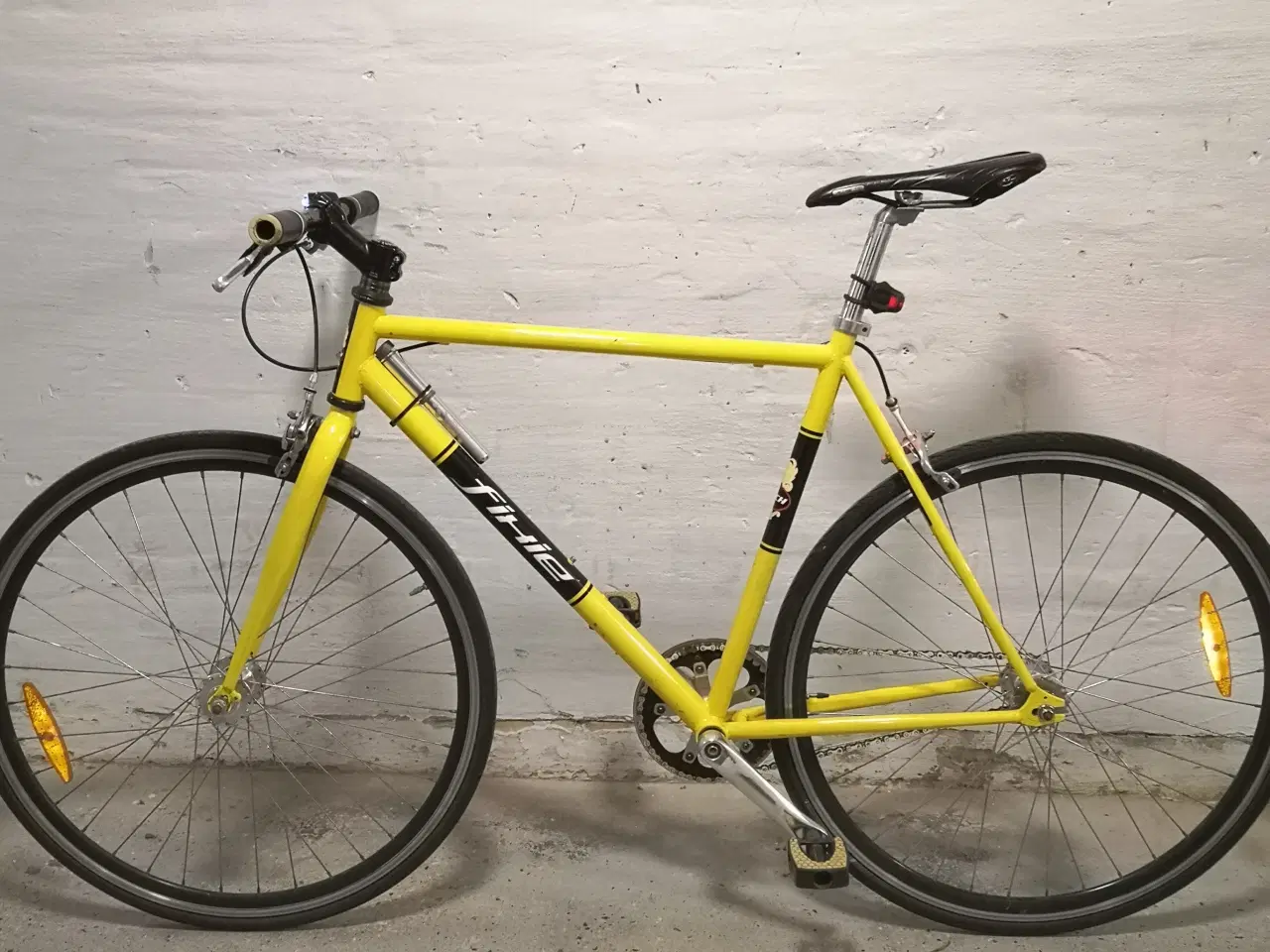 Billede 1 - Gul singlespeed Fixie cykel.