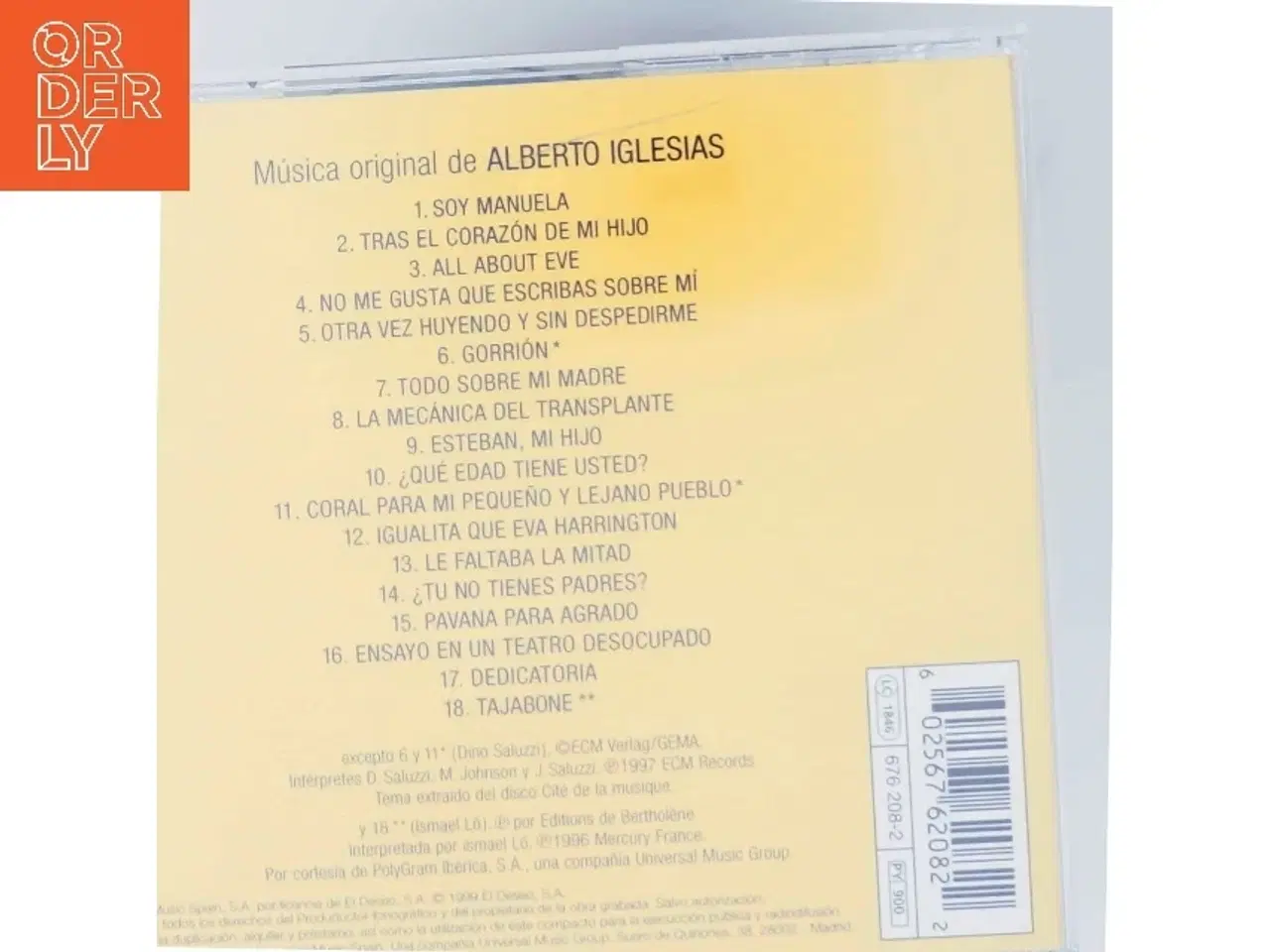 Billede 6 - CD med soundtracket til 'Todo Sobre Mi Madre'