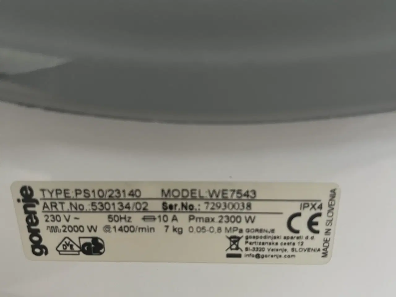 Billede 4 - Gorenje Vaskemaskine