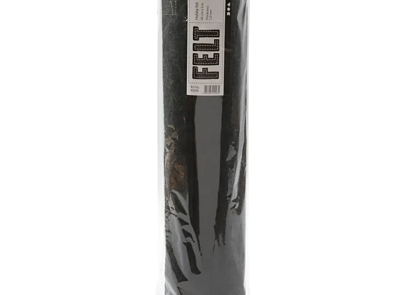 Billede 1 - Sort Meleret Hobbyfilt 45 cm - 5 m rulle