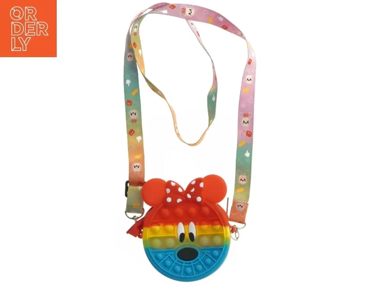 Billede 1 - Rund pop-it taske med rem (str. Ø 12 cm)