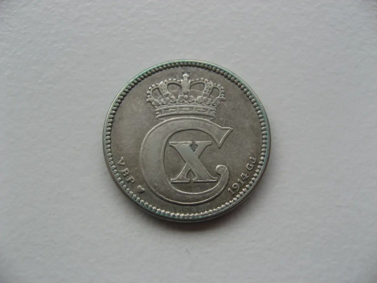 Billede 1 - Flot sølv 25 øre 1914, den bedste i serien