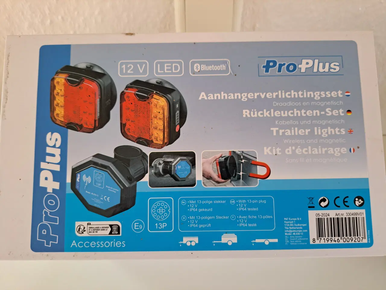 Billede 1 - Lygtesæt LED trådløs 13 polet med ekstra adapter 