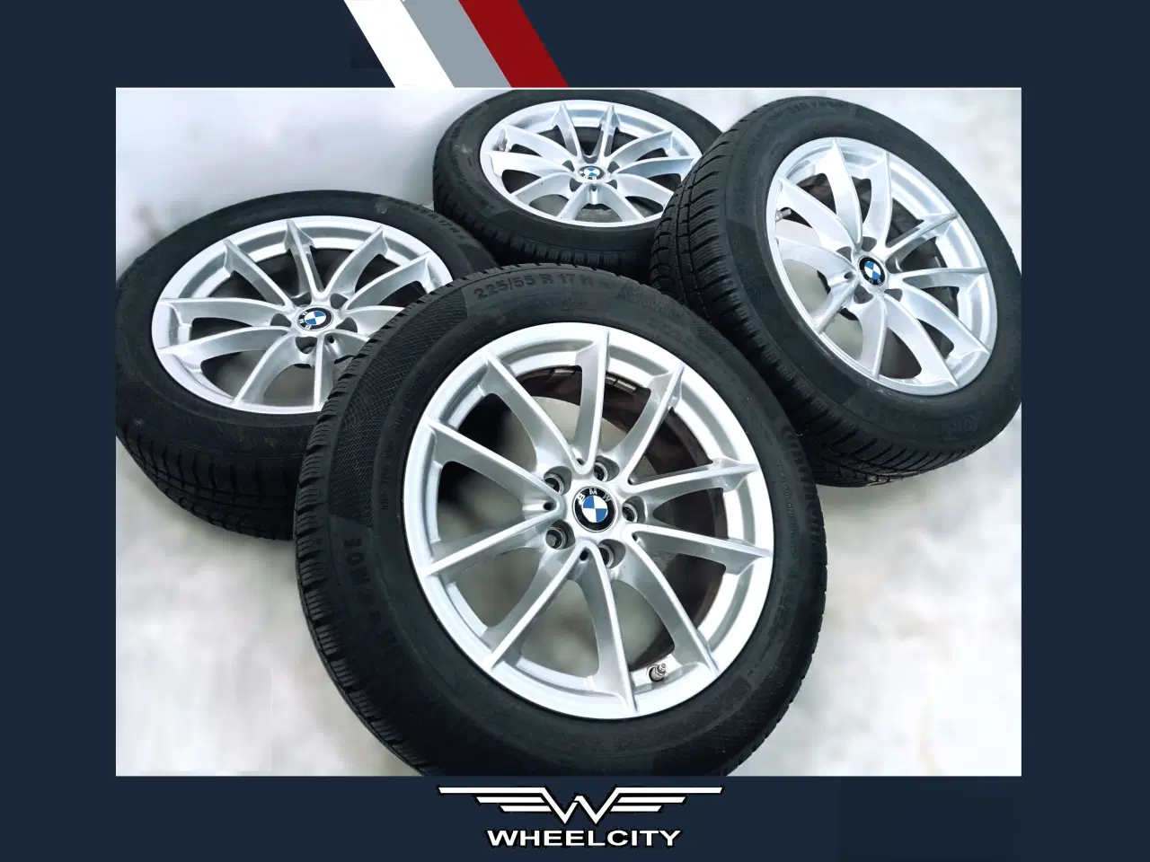 Billede 1 - 5x112 17" ET27 nav 66,6ø BMW vintersæt inkl.TPMS