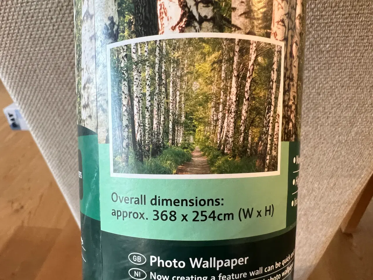 Billede 7 - 1 Stk. Ny Fotostad / Tapet af en birkeskov