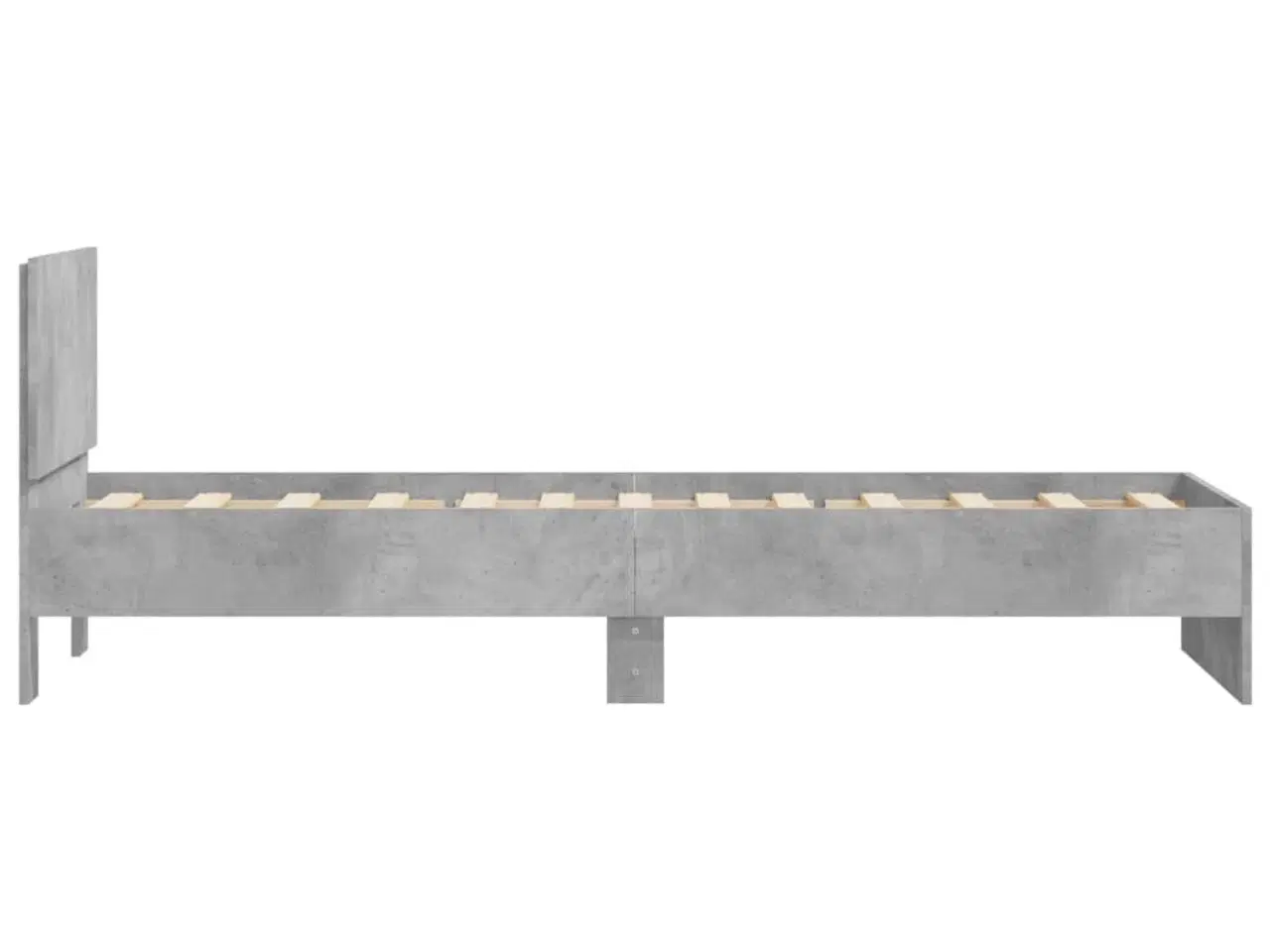 Billede 6 - Sengeramme med sengegavl 90x200 cm konstrueret træ betongrå