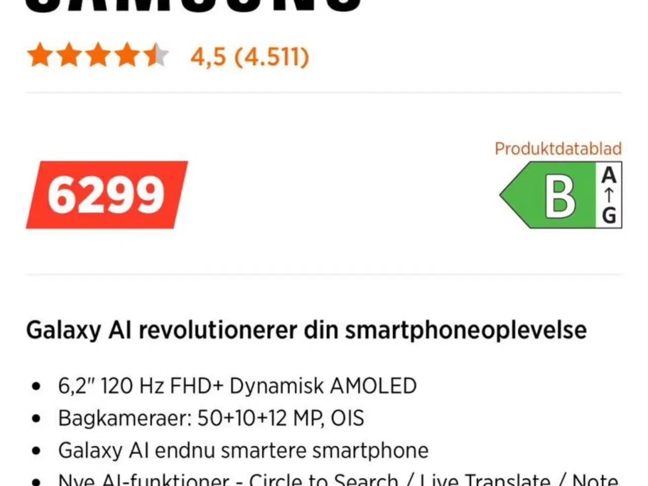 Billede 2 - Samsung galaxy s24 helt ny