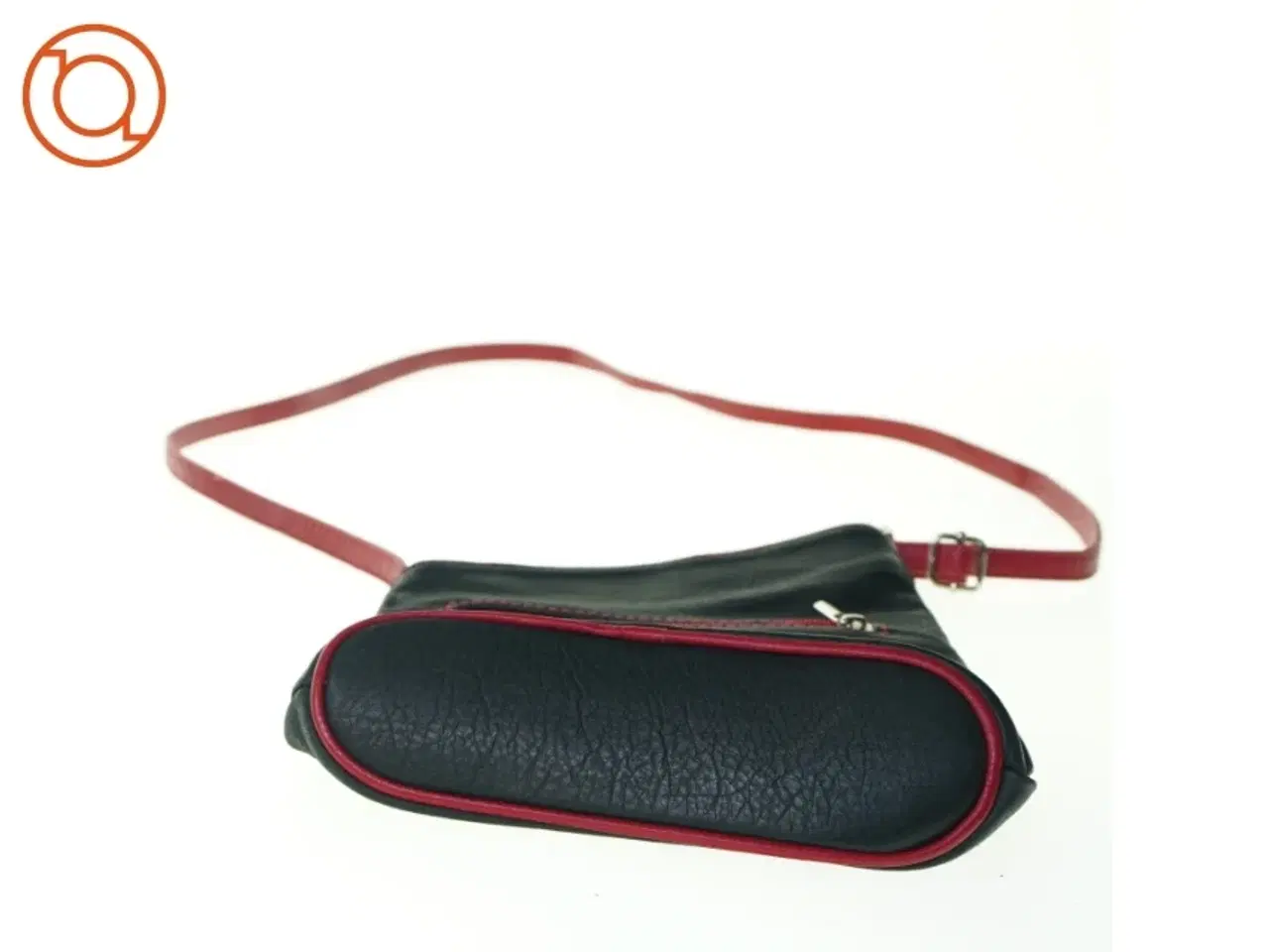 Billede 3 - Retro Vintage Tofarvet læder Crossbody Taske (str. 22 x 20 cm)